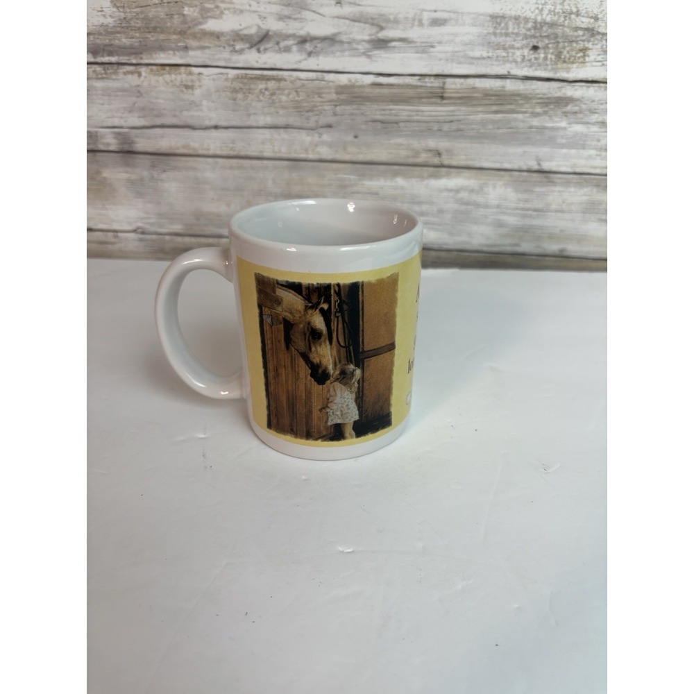 Leanin Tree Coffee Cup Mug Horse 'A Little Sugar Goes Lesley Harrison 2009